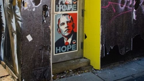 Wie kein anderer verwendete der spätere US-Präsident Barack Obama in seinem Wahlkampf das Wort "Change" – und weckte damit große Zukunftshoffnungen. (c) Getty Images/Chris McGrath