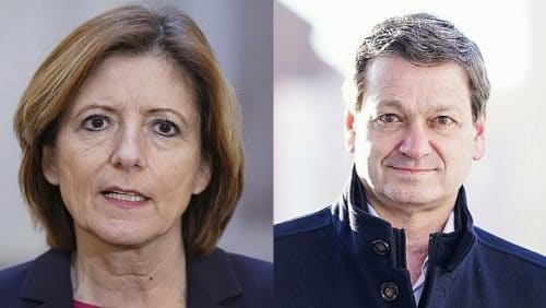 Ministerpräsidentin Malu Dreyer ist parteiübergreifend beliebt. CDU-Spitzenkandidat Christian Baldauf hat er schwer, sich in Corona-Zeiten bei den Wählern bekannt zu machen. (c) (1) picture alliance/Flashpic/Jens Krick (2) picture alliance/dpa/Uwe Anspach