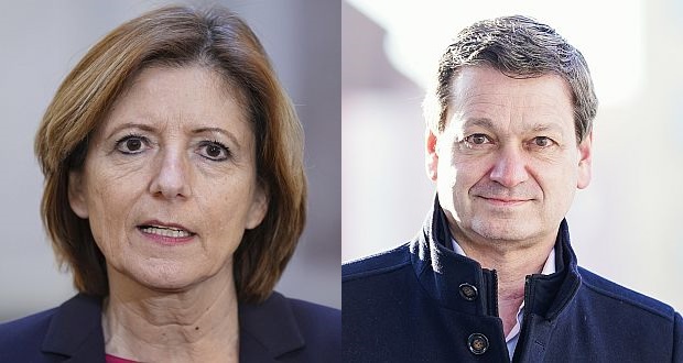 Ministerpräsidentin Malu Dreyer ist parteiübergreifend beliebt. CDU-Spitzenkandidat Christian Baldauf hat er schwer, sich in Corona-Zeiten bei den Wählern bekannt zu machen. (c) (1) picture alliance/Flashpic/Jens Krick (2) picture alliance/dpa/Uwe Anspach