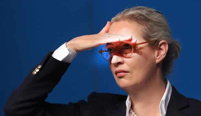 Die AfD-Bundessprecher Alice Weidel und Tino Chrupalla. (c) picture alliance/Sammy Minkoff