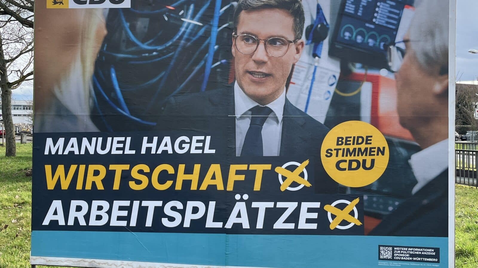 Ein CDU-Wahlplakat. Foto: Aljoscha Kertesz.